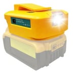 Powerbank-adapter för Dewalt 20V m/ LED-ljus och USB-C