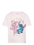 Short-Sleeved T-Shirt Tops T-shirts Short-sleeved Pink Lilo & Stitch