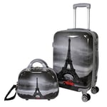 World Traveler Paris Destination 2-Piece Carry-On Luggage Set, One Size, Paris, One Size, Paris Destination 2-Piece Carry-on Luggage Set