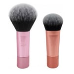 Mini Borstar - Real Techniques - Duo - Multifunktion - Makeup Bas - Rosa
