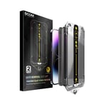 LIVSTIDSGARANTI - BOOM iPhone 14 Plus Privacy Härdat Glas Skärmskydd - 2 Pack - TheMobileStore iPhone