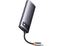 Baseus Metal Gleam Series 6In1 Hub, Usb-C To 3X Usb 3.0 + Hdmi + Usb-C Pd + Vga