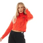 Adidas Alexander Wang Crop Track Jacket Top Womens Core Red/Black Size UK 22
