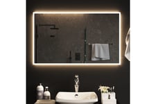 LED-kylpyhuoneen peili 100x60 cm - Läpinäkyvä