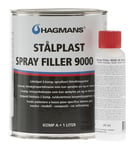 Hagmans Stålplast Spray Filler 9000 2K, 1 l