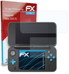 atFoliX 3x Screen Protection Film for Nintendo New 2DS XL Screen Protector clear
