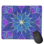 Lotus 2 blue and purple throw blankets Gaming Mouse Pad Non-slip Rubber base Durable Stitched Edges Mousepads Compatible with Laser and Optical Mice for Gaming Office Working