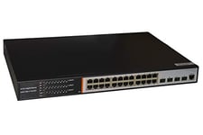 LINK GIGABIT Commutateur réseau avec 24 ports 10/100/1000 et 4 ports fibre optique SFP Managed Layer 3
