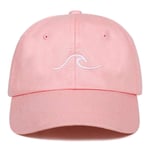 YIFEID Baseball Caps Mens Fashion Dad Cap Unisex Wave Embroidery Baseball Caps Women Snapback Hat Adjustable Cotton Outdoor Sunshade Hats,Pink