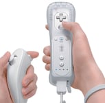 Blanc Telecommande Wiimote Wii Remote+ Nunchuck Blanc Compatible Nintendo Wii