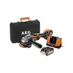 AEG - Meuleuse Brushless 18V 125mm bews 18-125BL-502C - 2 batteries 5,0Ah- 1 chargeur