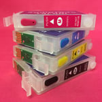Set Refillable Ink Cartridges For Epson Workforce WF 3640dtwf WF3640DTWF T2711-4
