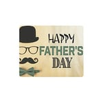 Happy Father's Day Bowler Hat Mustache and Bow Tie Rectangle Non-Slip Rubber Mousepad Mouse Pads/Mouse Mats Case Cover for Office Home Woman Man Employee Boss Work