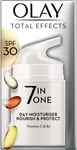 Olay Total Effects 7in1 Moisturiser With SPF 30 & 50 ml (Pack of 1) 