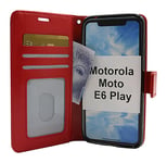 Crazy Horse Wallet Motorola Moto E6 Play (Röd)