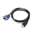 Video Adapter Cable Lead - 1M HDMI to VGA D-SUB Male Video Adapter Cable Lead for HDTV PC Computer Monitor Video Adapter Cable - Black
