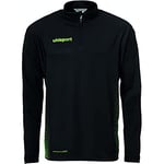 uhlsport 100214606 Sweat-Shirt Homme, Noir/Fluo Vert, L