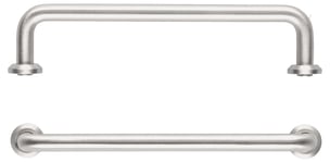 Clas Ohlson Handtag borstat stål, 2-pack
