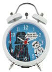 Star Wars Darth Vader and Stormtrooper Mini Twin Bell Clock, White