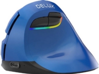Delux M618Mini BT/2.4G 4000DPI RGB Wireless Vertical Mouse (blue)