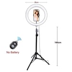 HCFSUK LED Selfie Ring Fill Light 10 Pouces / 26CM Dimmable Phone Camera Ring Lamp avec 160cm Stand Trépied pour Maquillage Vidéo Live Studio