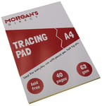 A4 Tracing Paper Pad Acid Free 63gsm - 40 Pages - Made in The UK