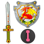 Widmann 97304 - Épée et bouclier de chevalier dragon, en mousse souple, pour les enfants et les jeunes chevaliers lors de fêtes à thème et de carnavals