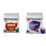 Tassimo Kenco Americano Decaf Coffee Pods (Pack of 5, Total 80 Coffee Capsules) & Cadbury Hot Chocolate Pods (Pack of 5, Total 40 Coffee Capsules)