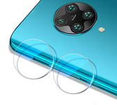 FanTing pour Xiaomi Poco F2 Pro Film de Protection d'objectif d'appareil Photo,Film d'objectif en Verre trempé Doux,Transparent,Ultra-Mince,résistant aux Rayures-2 Pièces