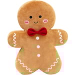 Pepparkaksgubbe Kudde, Pepparkakshus, 15 Tum Fylld Pepparkaksgubbe, Julformad Kudde, Kreativ Pepparkaksgubbe Dekor, Plyschleksak