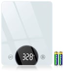 Kitchen Scales Digital, Cocoda 10 kg/22 lb Tempered Glass Platform Food Weighing Scales up to 1g Precision, Tare Function, LED Display, 4 Units Kitchen Scale Grams and Oz for Cooking, Baking