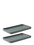 Aida Raw Northern Green - Rektangulært Fad 2 Stk 34X18X2,5 Cm Gaveæske Grön