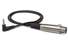 Hosa XVS-102F Câble XLR3F vers TRS RA pour Microphone Noir