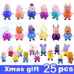 Peppa Pig Family &amp; Friends Emily Rebecca Suzy Action Figur Leksaker 25st
