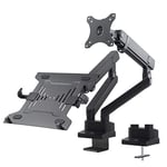 Maclean MC813 Monitor Mount With Gas Spring Laptop Mount Stand VESA 75x75 100x100 17 "-32" For 1 Monitor 1 Laptop Holder (MC813 - Monitor - Laptop Arm)