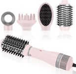 PARWIN PRO BEAUTY 4 in 1 Hair Dryer Brush Set, Hot Air Styler with 4 Attachme...