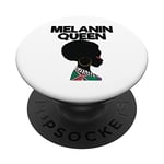 Melanin Queen Funny Afro Girl African American Black History PopSockets Swappable PopGrip