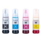 4 Ink Bottles (Set) for Epson EcoTank ET-2711, ET-2726, ET-2815, ET-2840