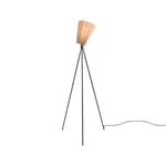 Northern Oslo Wood golvlampa beige, mattsvart stativ