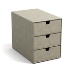 Laatikosto työpöydälle - 3 laatikkoa Tumma beige C55