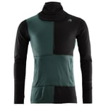 Aclima Mens WarmWool Hood Sweater W/zip (Svart (JET BLACK/GREEN/NORTHATLANTIC) X-small)