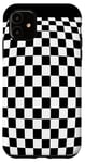 iPhone 11 Black and White Checkered Checker Checkerboard Cute Case