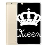 Yoedge Case Compatible for Huawei Mediapad M3 8.4-Cover Silicone Soft Clear with Design Print Cute Pattern Antiurto Shockproof Back Protective Tablet Cases for Huawei Mediapad M3 8.4, Queen