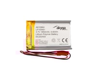 Akyga Aky0664, Batteri, Silver, Litium-Ion (Li-Ion), 1850 Mah, 3,7 V, 34 Mm