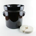 Zaklady Ceramiczne Boleslawiec (Brown) 15L Ceramic Fermentation Crock / Pot for Fermenting Sauerkraut & Kimchi