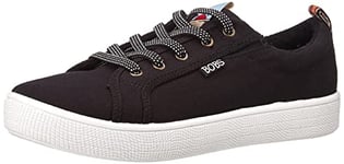 Skechers Women's BOBS B Extra Cute Sneaker, Black Canvas, 8 UK