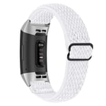 Vävd Nylonarmband Fitbit Charge 3/4 Vit