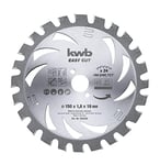 kwb Easy Cut lame de scie circulaire ACCU-TOP, 583338 (carbure à bout, pas de dent asymétrique, des dents alternées spéciaux), 150 x 16