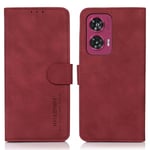 SKALO Motorola Edge 50 Fusion KHAZNEH Plånboksfodral i PU-Läder - Röd Röd