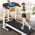 MRMRMNR Treadmill, 4 In 1 Multi-function Cardio Fitness Exercise Incline Home Folding Running Machine, 330 Ib Weight Capacity, 3 Files Adjustable Height, 5-layer Silent Running Belt